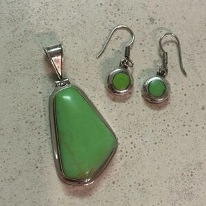 Sterling silver green torqouise- Mexican!